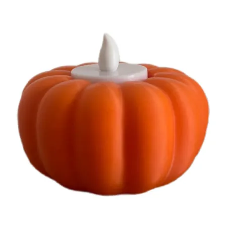 Okrągła Dynia Jesienna Świecznik na Tealight LED